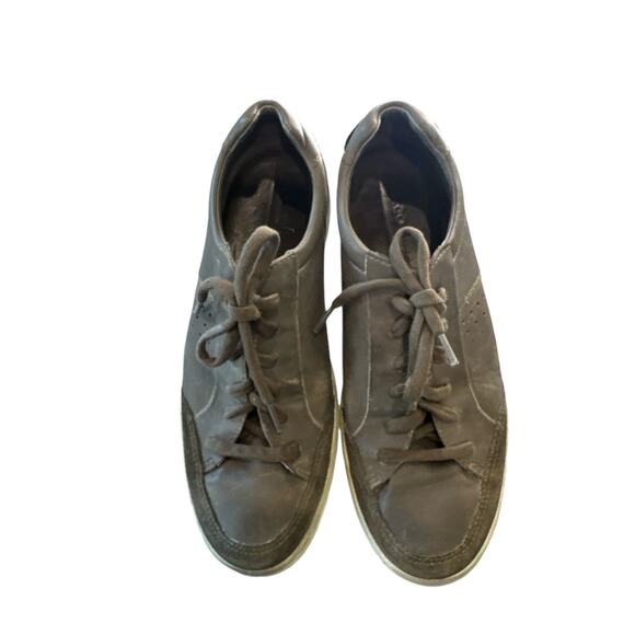 ECCO Soft 7 Relaxed Sneaker Shoes Brown/Olive Leather Mens US 10 EU 44 - Picture 1 of 7
